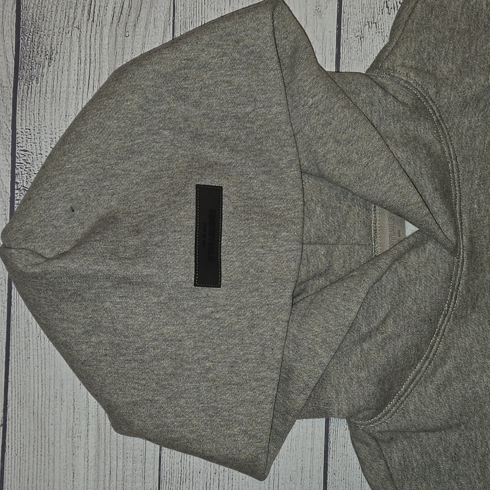 Essentials Fear of God Men's Fleece Pullover Hoodie Dark Oatmeal Size XS NWT - Picture 3 of 12